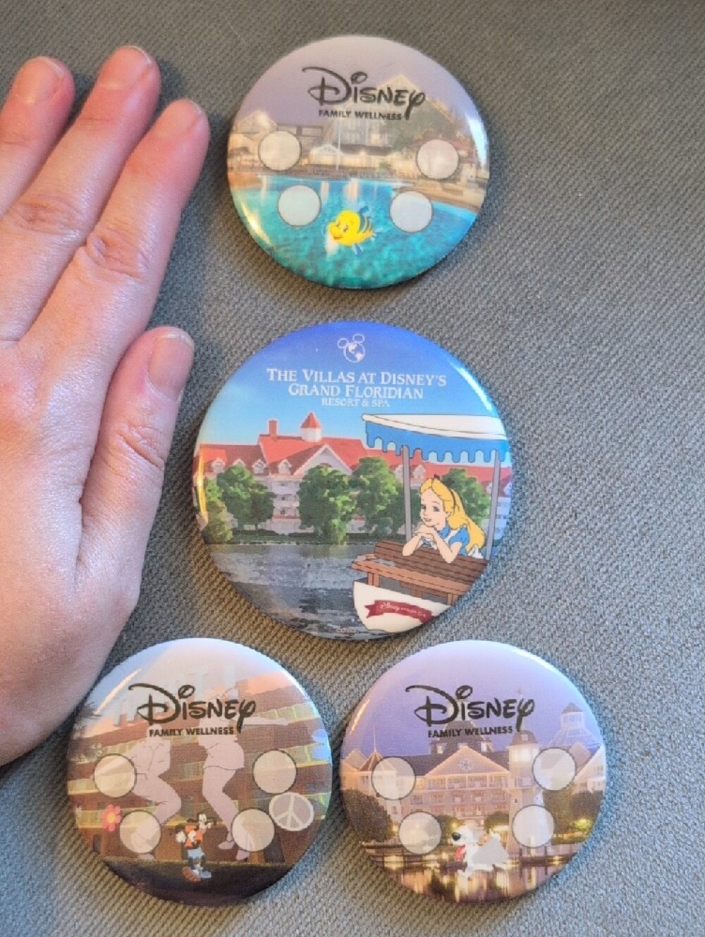 Disney Button Pin & Key Chain Lot - Picture 3 of 8